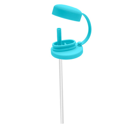 Universal Silicone Soda Can Lids with Built-In Straw Set