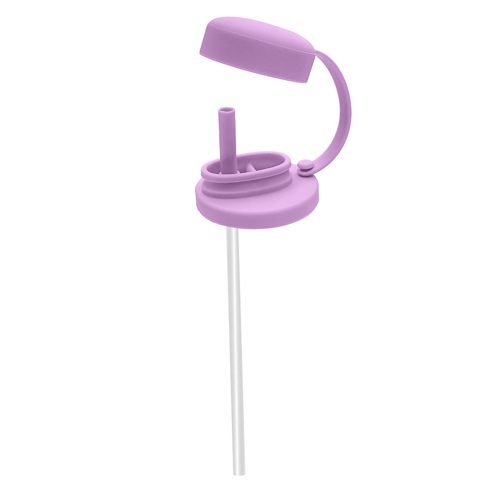 Universal Silicone Soda Can Lids with Built-In Straw Set
