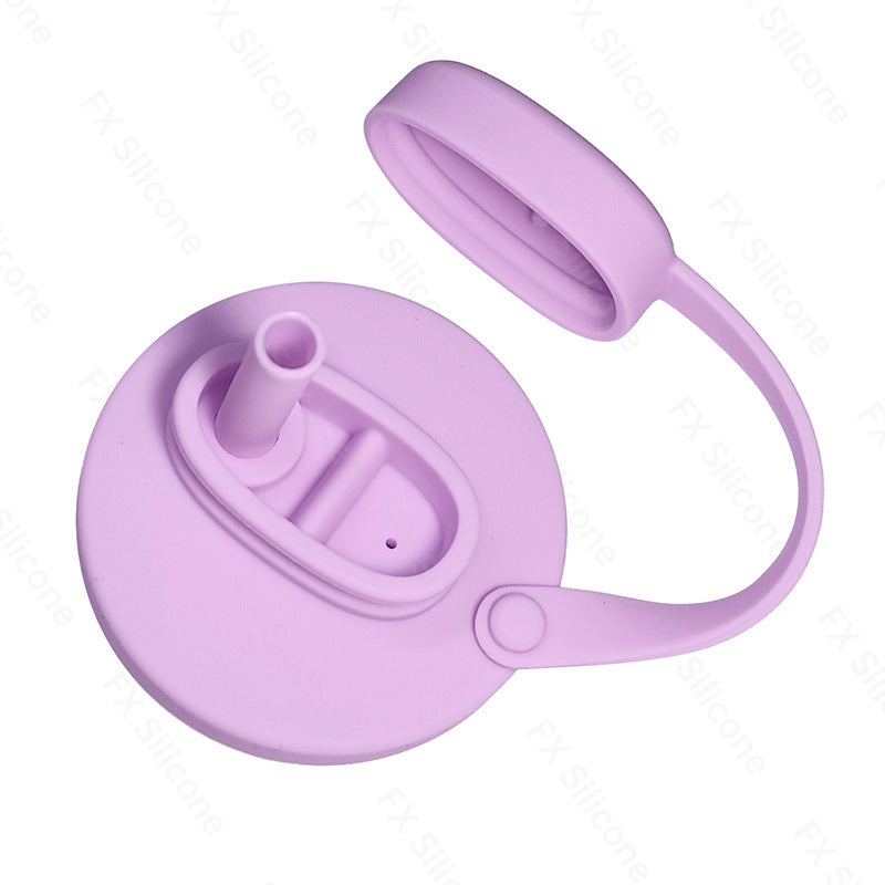Universal Silicone Soda Can Lids with Built-In Straw Set