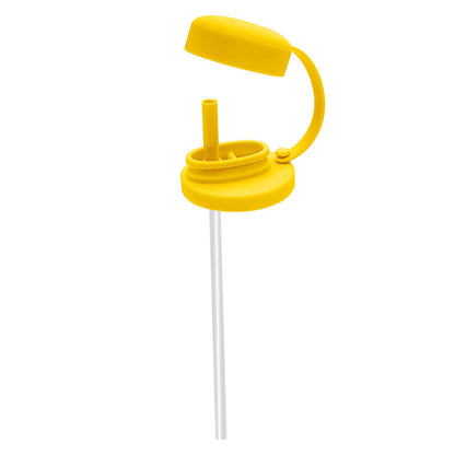 Universal Silicone Soda Can Lids with Built-In Straw Set